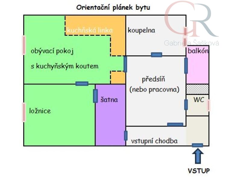 Pronájem  bytu 2+kk, 66 m2, v ulici Klatovská třída, Plzeň