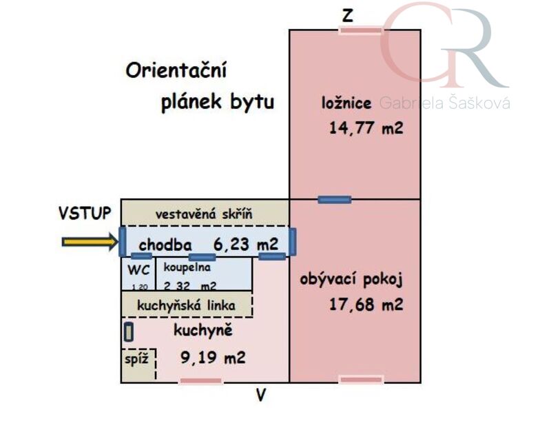 Prodej bytu 2+1, 53 m2, ulice Rychtaříkova, Plzeň
